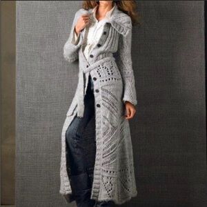 EUC Free People Budapest Cardigan M Oatmeal.